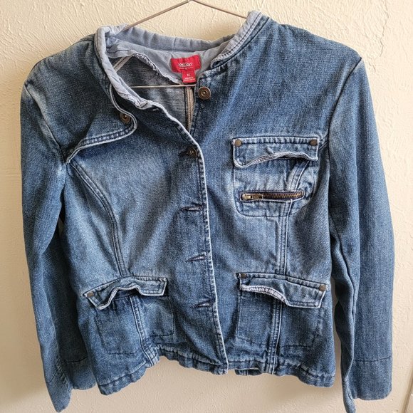 XL Mossimo Juniors/Womens Jean Cotton Utility Jacket - Picture 1 of 7